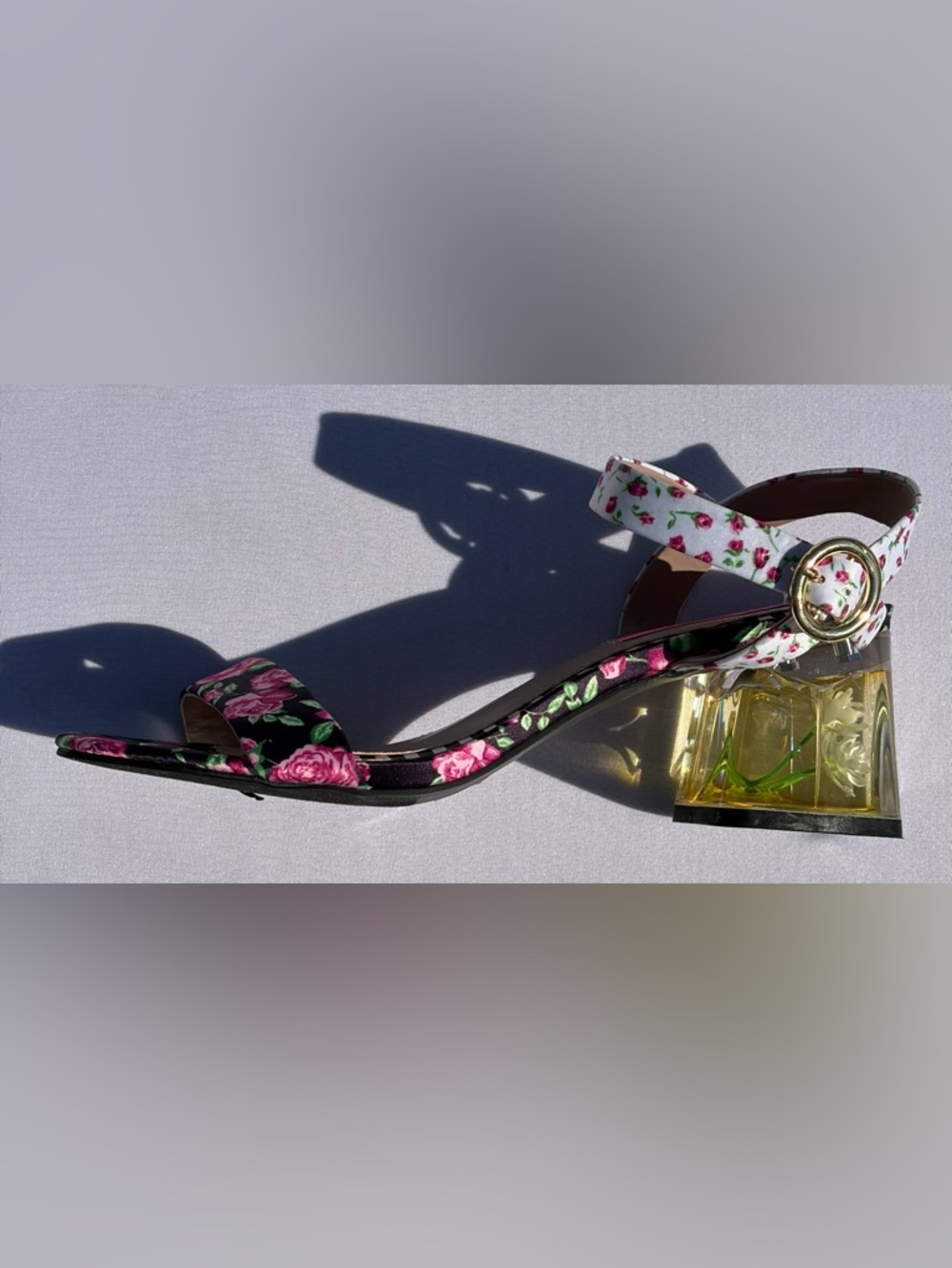 Betsey Johnson Livvie Floating Flower Reain Heel Size 7.5 Retro Pop Statement - Picture 7 of 10